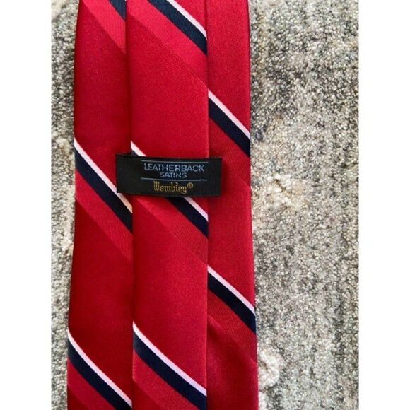 Set of 4 Neckties (Red, Blue, and Silver) - Picture 3 of 6